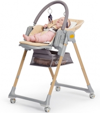 Стільчик для годування Kinderkraft Lastree Beige Wood